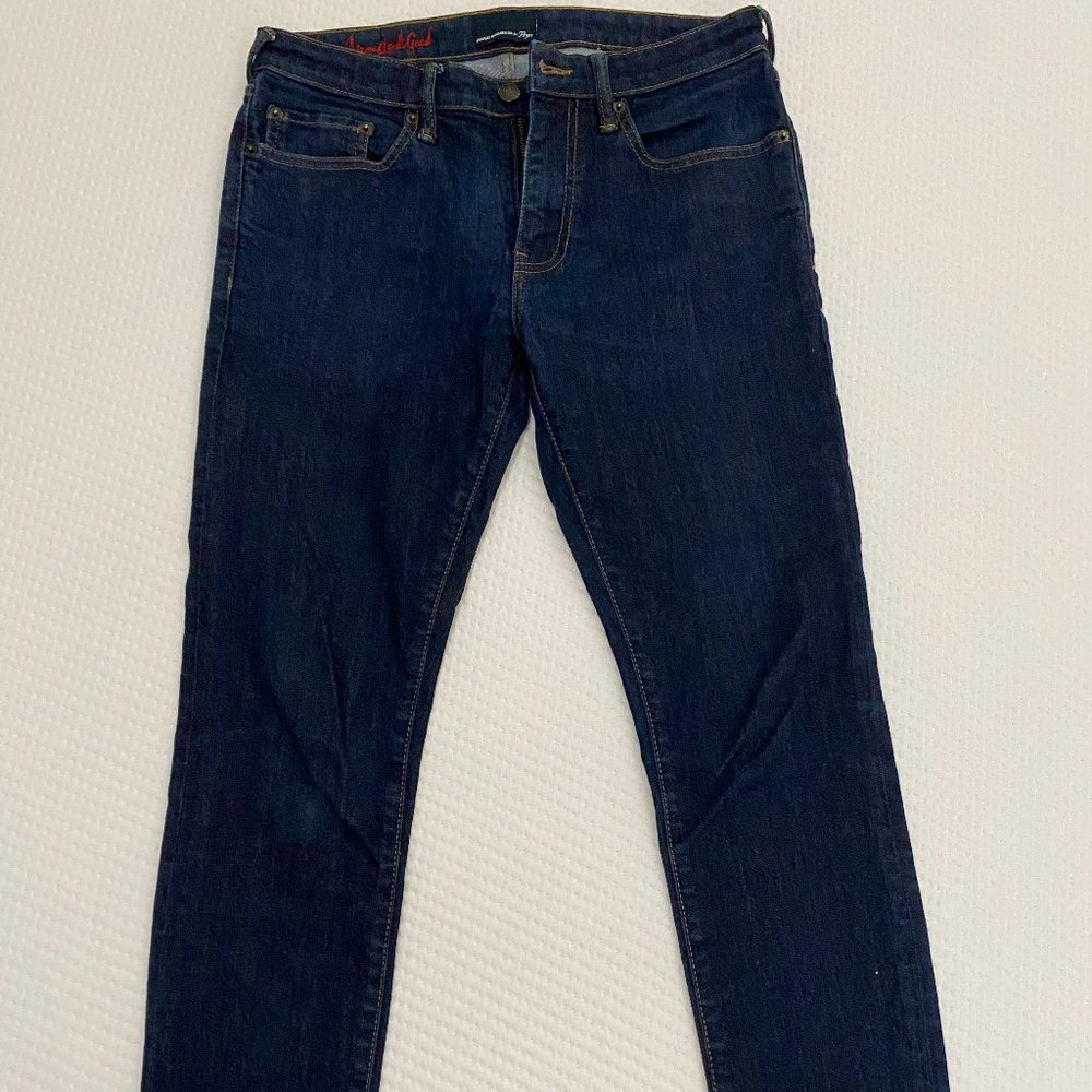 August McGregor Stretch Denim Jeans in Raw Indigo